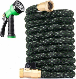 Brauch Flexibele Tuinslang - Groen/ Zwart - 30 Meter - Tuin Besproeien - Sproeikop - Magic Hose - Flexibel Elastisch