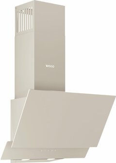 Wiggo WE-E523G(C) - Schuine Afzuigkap - 50cm - Creme Dubbel Glas