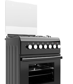 Wiggo WO-E505R(BB) Serie 5 - Gasfornuis - Zwart