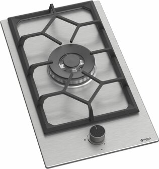 Wiggo WH-G331RD(X) - Inbouw gaskookplaat met Wok - 30cm - Rvs