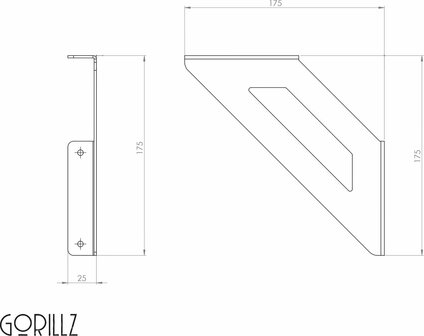 Gorillz Hower Plankdragers Metaal Set van 2 Legplankdragers Mat Zwart