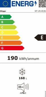 Wiggo WF-UR14E(B) - Vrijstaande Vriezer - Zwart - 161 Liter