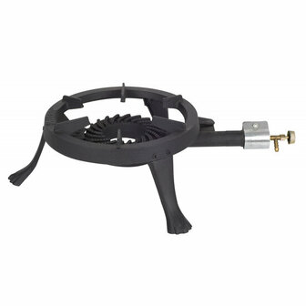 Zilan ZLN5761 Gietijzeren Wokbrander &ndash; Krachtige Buiten Gaskookplaat &amp; Gas Kooktoestel Camping &ndash; Industrieel Gas Kooktoestel voor Noodsituaties &amp; Noodpakket &ndash; 25.000 Kcal Midi Gas Cooker