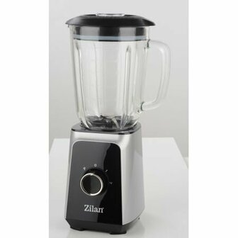 Zilan Blender 1000W &ndash; 1,5L Glazen Smoothie Blender met Ice Crush Functie &ndash; Keukenblender met RVS Messen, 2 Snelheden &amp; Pulse