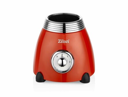 Zilan ZLN7057 Retro Blender &ndash; 1,5L Glazen Kan &ndash; 500W &ndash; 2 Snelheden + Pulse &ndash; RVS Mes &ndash; Rood