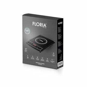 Zilan - Inductie kookplaat vrijstaand - 1 pit - 1500 watt - energiezuinig - 4 uur timer - 8 standen