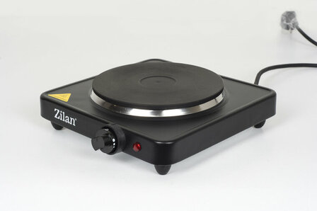 Zilan Elektrische Kookplaat 1500W-Vrijstaande Hotplate -Gietijzeren Kookzone 185 mm -Thermostaat &amp; Oververhittingsbeveiliging 