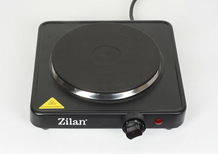 Zilan Elektrische Kookplaat 1500W-Vrijstaande Hotplate -Gietijzeren Kookzone 185 mm -Thermostaat &amp; Oververhittingsbeveiliging 