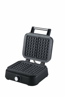 Zilan Wafelijzer 1500W - Dubbele Wafelmaker met Thermostaat - Anti-aanbak Wafelijzer- Belgische Wafels - Zwart
