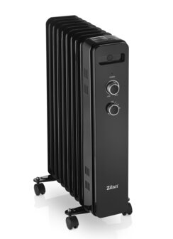 Zilan Oliegevulde Radiator 2000W &ndash; Elektrische Kachel met 9 Ribben, Oververhittingsbeveiliging &amp; Wielen &ndash; Stil en Draagbaar voor Slaapkamer, Woonkamer &amp; Kantoor