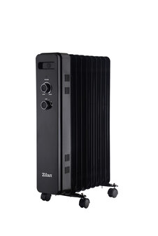 Zilan Oliegevulde Radiator 2000W &ndash; Elektrische Kachel met 9 Ribben, Oververhittingsbeveiliging &amp; Wielen &ndash; Stil en Draagbaar voor Slaapkamer, Woonkamer &amp; Kantoor