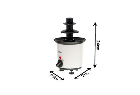 Zilan ZLN2144 Luxe Chocoladefontein &ndash; Chocolade fondue 200 ml &ndash; 30W &ndash; Max. 80 &deg;C &ndash; Compact &amp; Energiezuinig &ndash; Perfect voor Feest, Fondue &amp; Romantische Avonden &ndash; Eenvoudig Schoon te Maken