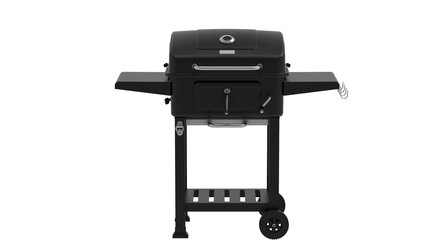 Houtskool Barbecue met Deksel en Wielen &ndash; Verrijdbare BBQ Grill &ndash; Thermometer &ndash; Verstelbare Kolenlade &ndash; Zijtafels &ndash; 54 x 42,5 cm Grillrooster