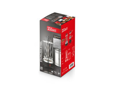 Zilan Verticale BBQ Grill &amp; Elektrische Rotisserie -900W -Draaibare Spiezen -RVS Kebab Grill voor Vlees, Vis &amp; Groente