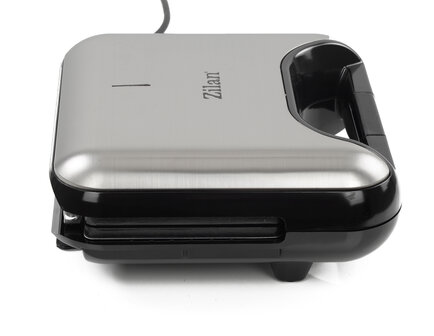 Zilan 5-in-1 Sandwich Maker (800 W) -Grill, Wafel, Panini &amp; Nutty Platen -Non-stick Contactgrill Set -Zwart/Zilver