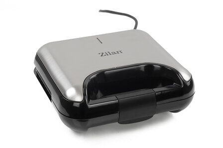 Zilan 5-in-1 Sandwich Maker (800 W) -Grill, Wafel, Panini &amp; Nutty Platen -Non-stick Contactgrill Set -Zwart/Zilver