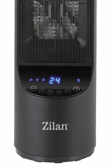 Zilan Keramische Torenkachel &ndash; 2000W &ndash; Elektrische Kachel &ndash; Thermostaat 10-35&deg;C &ndash; Afstandsbediening &ndash; Oscillatie &ndash; Timer &ndash; LED Display &ndash; Zwart