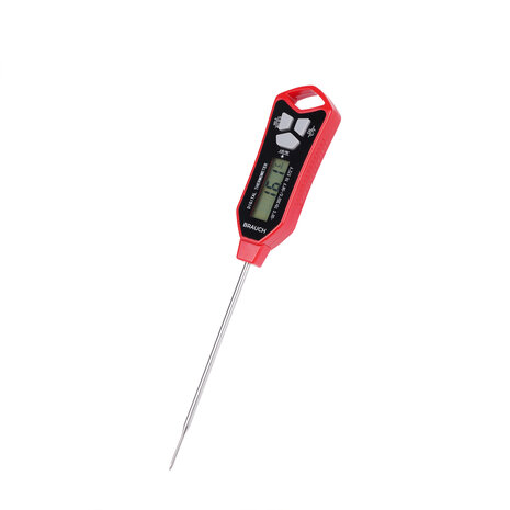 Brauch TP400 - Thermometer - Keukenthermometer - RVS - Voedsel Melk, Vlees, BBQ, Water, Rood