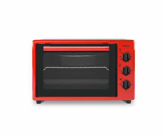 Wiggo WMO-E353(R) - Vrijstaande oven - 35 liter - Rood