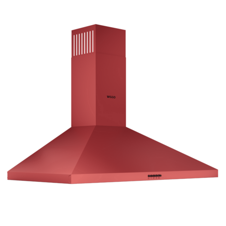 Wiggo WE-A930P(R) - Wandschouw Afzuigkap - 90cm - Rood