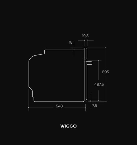 Wiggo WO-BFA610(B) - Inbouw Heteluchtoven - Airfry-functie - 73L - Energieklasse A - Zwart