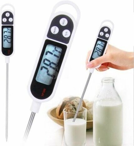 Brauch TP300 - Voedselthermometer - Vleesthermometer - Metaal - Digitaal - LCD Display