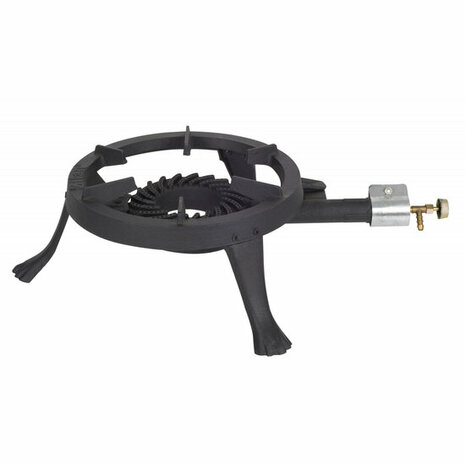 Zilan ZLN5761 Gietijzeren Wokbrander &ndash; Krachtige Buiten Gaskookplaat & Gas Kooktoestel Camping &ndash; Industrieel Gas Kooktoestel voor Noodsituaties & Noodpakket &ndash; 25.000 Kcal Midi Gas Cooker