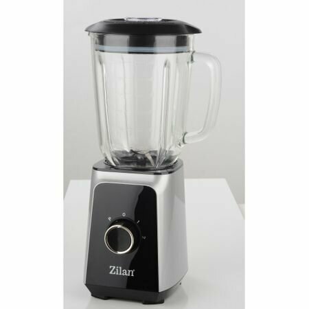 Zilan Blender 1000W &ndash; 1,5L Glazen Smoothie Blender met Ice Crush Functie &ndash; Keukenblender met RVS Messen, 2 Snelheden & Pulse