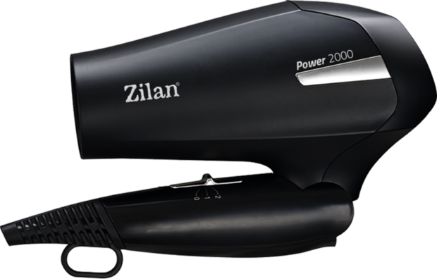 Zilan F&ouml;hn ZLN9396 &ndash; 2000W Krachtige Haardroger &ndash; Ionische Technologie &ndash; Inklapbare Reisf&ouml;hn &ndash; 2 Warmtestanden & Coolshot &ndash; Zwart