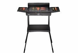 Zilan Staande Elektrische Barbecue &ndash; 2400W BBQ met Waterbak, Windscherm & 2 Zijtafels &ndash; In Hoogte Verstelbaar Grillrooster