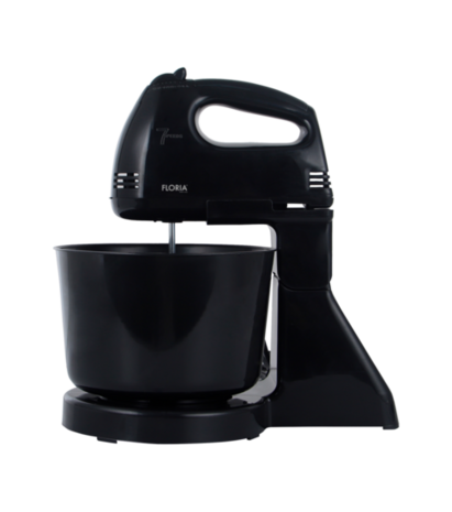 Floria Handmixer met Mengkom - Elektrische Mixer - Keukenmachine met 7 snelheden &ndash; Zwart