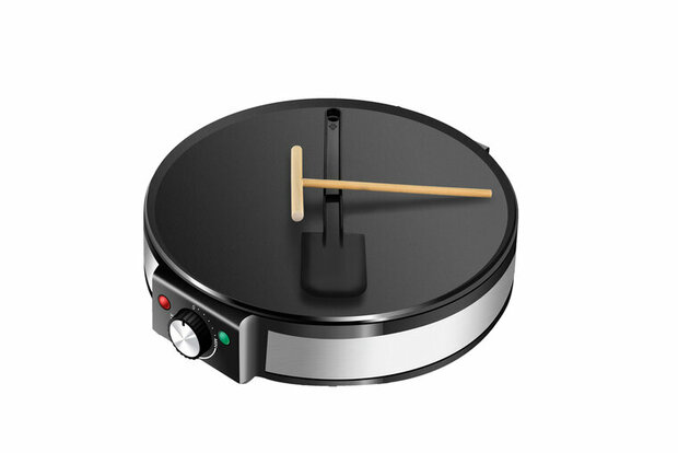 Zilan ZLN2922 Elektrische Cr&ecirc;pe- & Pannenkoekenmaker &Oslash;30 cm &ndash; 1200 W, Non-stick Bakplaat & Temperatuurregelaar &ndash; Flinterdunne Cr&ecirc;pes & Snel Schoonmaken