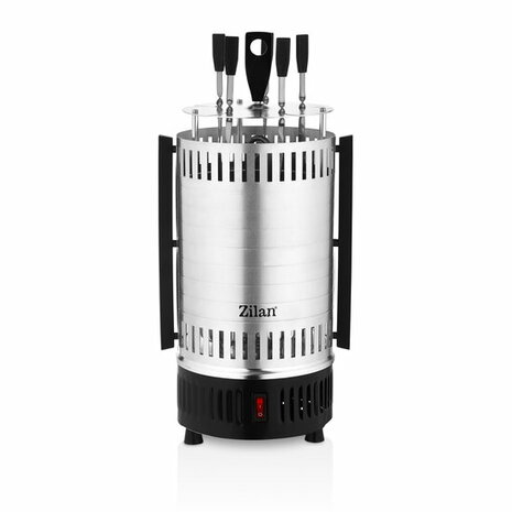 Zilan Verticale BBQ Grill & Elektrische Rotisserie -900W -Draaibare Spiezen -RVS Kebab Grill voor Vlees, Vis & Groente