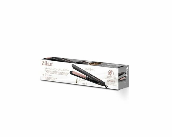 Zilan Stijltang - Keramische Haarstijler met LED Display -6 Temperatuurstanden tot 220&deg;C -Zwevende Platen, PTC Verwarming, Auto-Uitschakeling & 360&deg; Draaibaar 