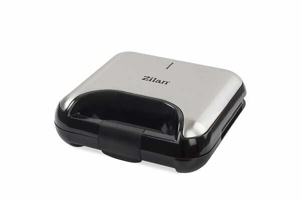 Zilan 5-in-1 Sandwich Maker (800 W) -Grill, Wafel, Panini & Nutty Platen -Non-stick Contactgrill Set -Zwart/Zilver