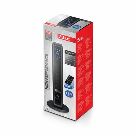 Torenverwarming + Torenventilator - 2400 Watt - Keramische verwarming - Stille torenkachel - Afstandsbediening