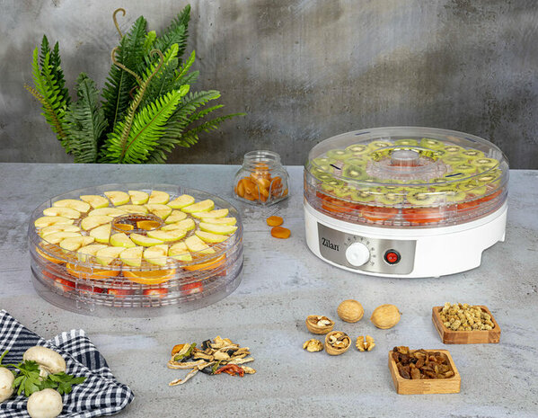 Zilan Voedseldroger ZLN2037 -5 Lagen -250W-BPA vrij -Tot 2 Liter Fruit, Groente, Vlees & Kruiden Drogen