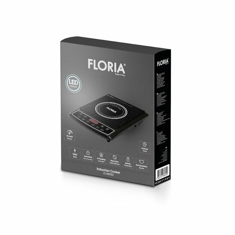 Zilan - Inductie kookplaat vrijstaand - 1 pit - 1500 watt - energiezuinig - 4 uur timer - 8 standen