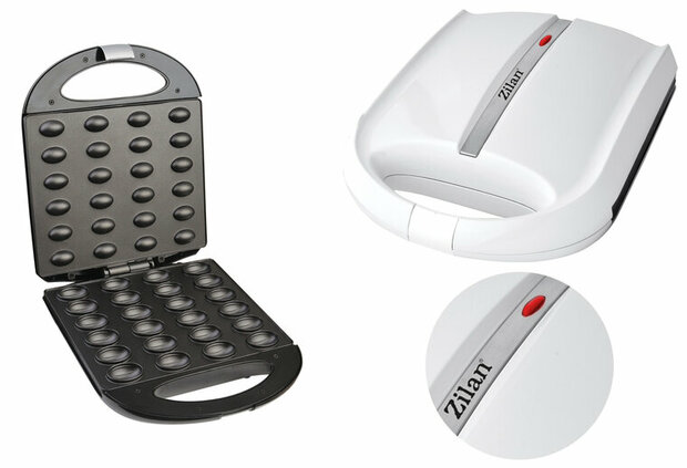 Zilan ZLN2809 Notenkoekjesmaker - Wafelnootjes maker -1400 W - Cake Pop Maker-Anti-aanbak & Cool-Touch -Wit