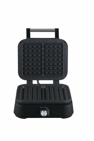 Zilan Wafelijzer 1500W - Dubbele Wafelmaker met Thermostaat - Anti-aanbak Wafelijzer- Belgische Wafels - Zwart