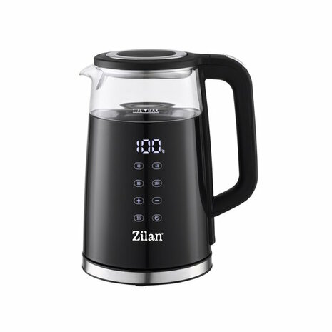 Zilan Digitale Waterkoker 1.7L met Temperatuurregeling -Dubbelwandig -Zwart