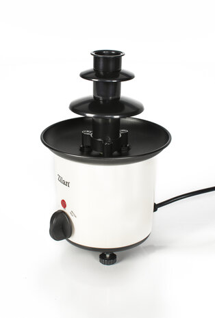 Zilan ZLN2144 Luxe Chocoladefontein &ndash; Chocolade fondue 200 ml &ndash; 30W &ndash; Max. 80 &deg;C &ndash; Compact & Energiezuinig &ndash; Perfect voor Feest, Fondue & Romantische Avonden &ndash; Eenvoudig Schoon te Maken