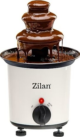 Zilan ZLN2144 Luxe Chocoladefontein &ndash; Chocolade fondue 200 ml &ndash; 30W &ndash; Max. 80 &deg;C &ndash; Compact & Energiezuinig &ndash; Perfect voor Feest, Fondue & Romantische Avonden &ndash; Eenvoudig Schoon te Maken