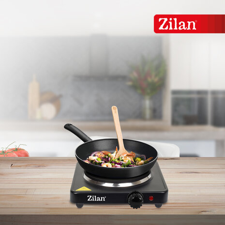 Zilan Elektrische Kookplaat 1500W-Vrijstaande Hotplate -Gietijzeren Kookzone 185 mm -Thermostaat & Oververhittingsbeveiliging 