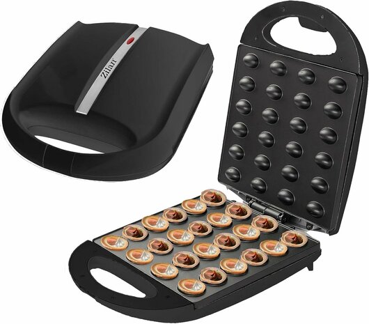 Zilan ZLN-2816 Notenkoekjesmaker XL - Wafelnootjes maker -1600 W -Cake Pop Maker-Anti-aanbak & Cool-Touch -Zwart
