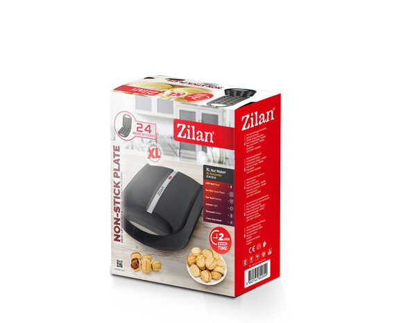 Zilan ZLN-2816 Notenkoekjesmaker XL - Wafelnootjes maker -1600 W -Cake Pop Maker-Anti-aanbak & Cool-Touch -Zwart