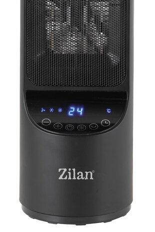 Zilan Keramische Torenkachel &ndash; 2000W &ndash; Elektrische Kachel &ndash; Thermostaat 10-35&deg;C &ndash; Afstandsbediening &ndash; Oscillatie &ndash; Timer &ndash; LED Display &ndash; Zwart