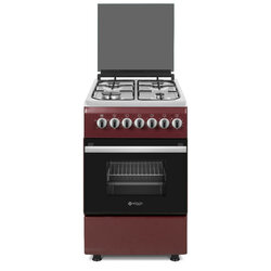 Wiggo WO-E505R(RX) Serie 5 - Gasfornuis - Rood Rvs