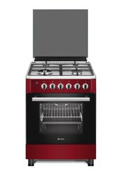 Wiggo WO-E639R(RX) Serie 9 - Gasfornuis - Wok - Rood Rvs