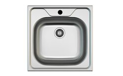 Z-INOX RVS Spoelbak 50x50 cm – Inbouw Gootsteen – RVS Keukenspoelbak – Kraangat 3,5 cm – Compacte Spoelbak – Zilver